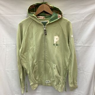 ピンクハウス(PINK HOUSE)の♪♪PINK HOUSE ピンクハウス レディース ジップパーカー SIZE L ワッペン 花柄 黄緑(パーカー)