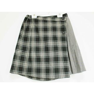 ポンポネット(pom ponette)の[ポンポネット/pom ponette]165cm ラップキュロットスカート 黒×アイボリー系【中古】子供服 キッズ kids ジュニア 女の子 秋冬 509032(その他)