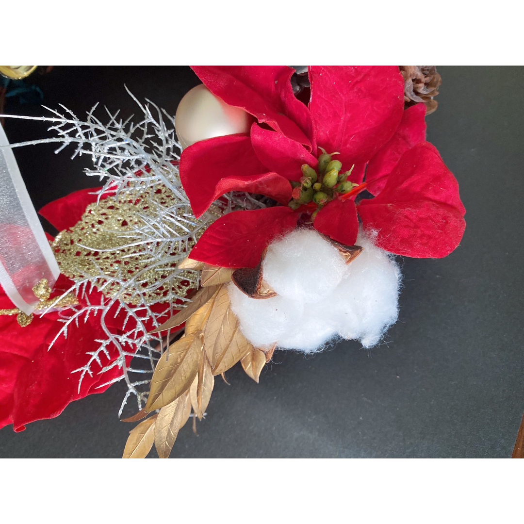 クリスマスリース ハンドメイドのフラワー/ガーデン(リース)の商品写真