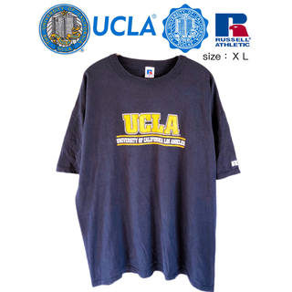ラッセルアスレティック(Russell Athletic)のUCLA　カリフォルニア大学ロサンゼルス校　Tシャツ　XL　ネイビー　USA古着(Tシャツ/カットソー(半袖/袖なし))