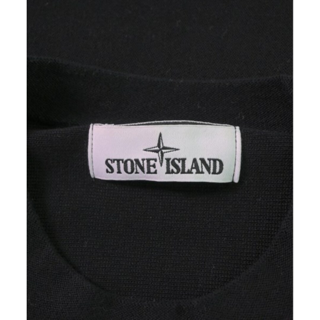 STONE ISLAND(ストーンアイランド)のSTONE ISLAND ストーンアイランド ニット・セーター L 黒x水色 【古着】【中古】 メンズのトップス(ニット/セーター)の商品写真