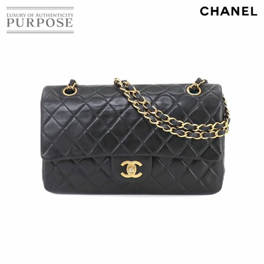 シャネル CHANEL マトラッセ 25 チェーン ショルダー バッグ レザー ブラック ブルー バイカラー A01112 ゴールド 金具 VLP  90207801 | フリマアプリ ラクマ