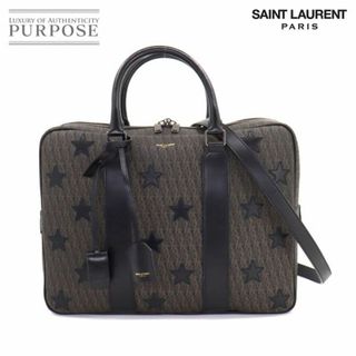 サンローラン(Saint Laurent)の未使用 展示品 サンローラン パリ SAINT LAURENT PARIS トワルモノグラム スター 2way ビジネス ショルダー バッグ PVC レザー VLP 90213138(ビジネスバッグ)