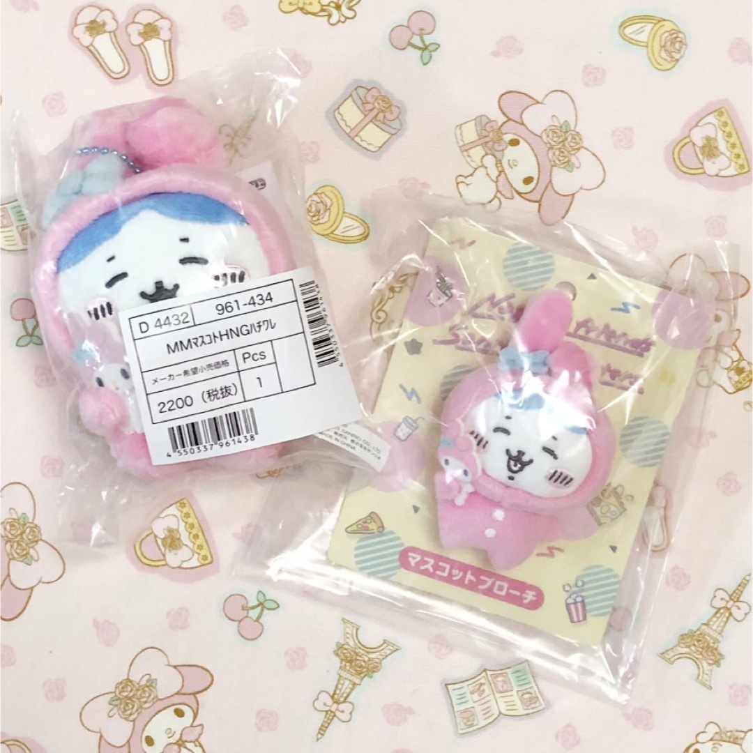 ちいかわ♡サンリオ♡ブローチ♡ハチワレ♡うさぎ♡モモンガ♡新品タグ付き