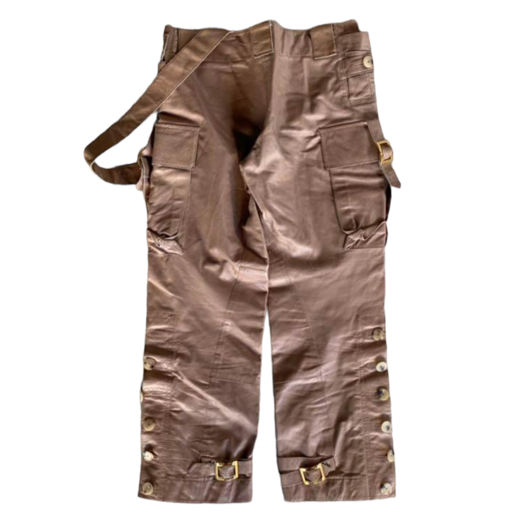 メンズMarni Leather Wide Cargo Pants