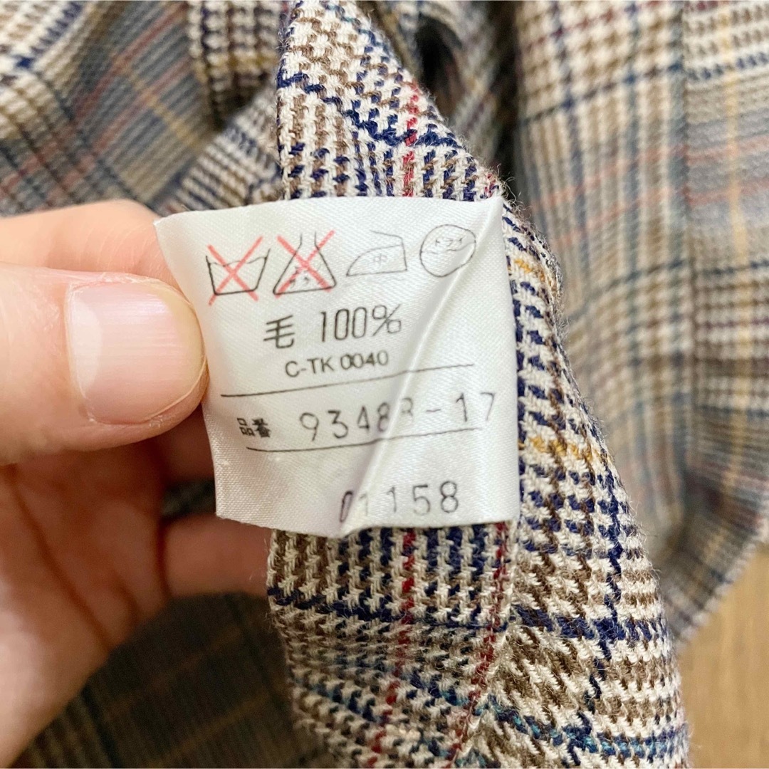 DAKS(ダックス)のDAKS ダックス ウール 100%  千鳥格子 チェック シャツ サイズL メンズのトップス(シャツ)の商品写真