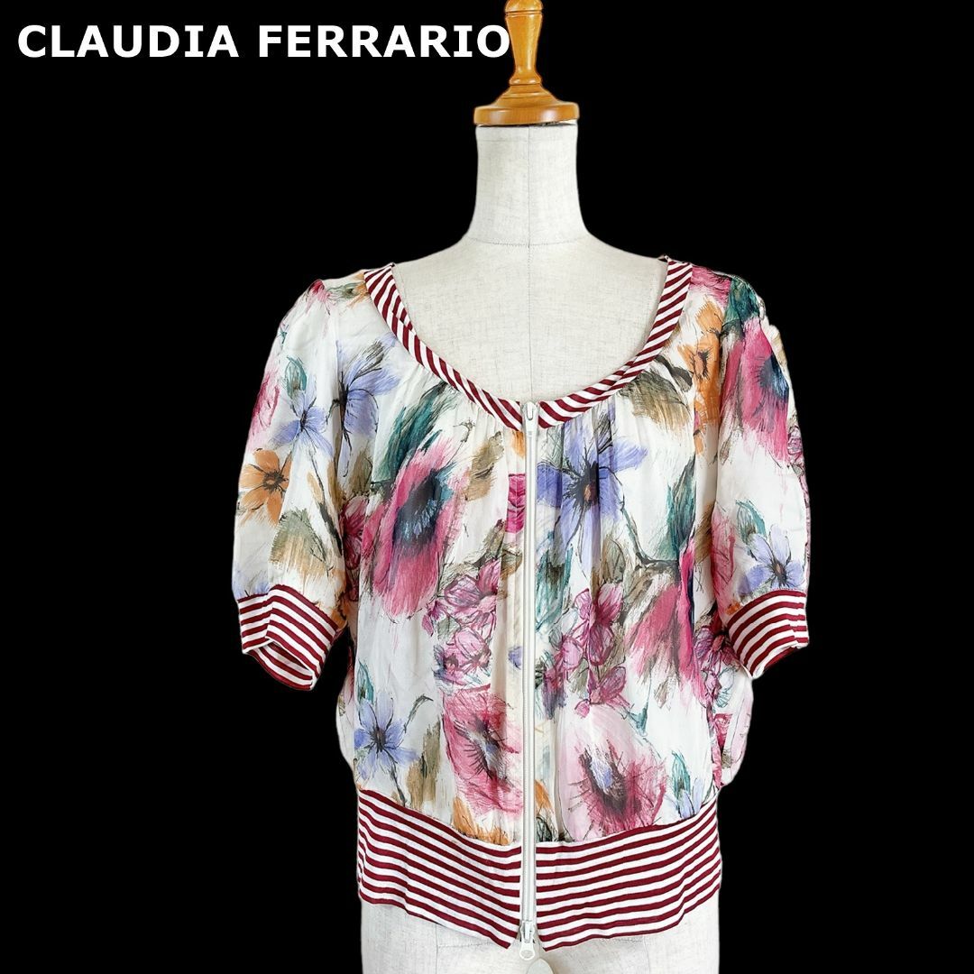 Sensounico - 【CLAUDIA FERRARIO】シルク製花柄カーディガン/44 ...