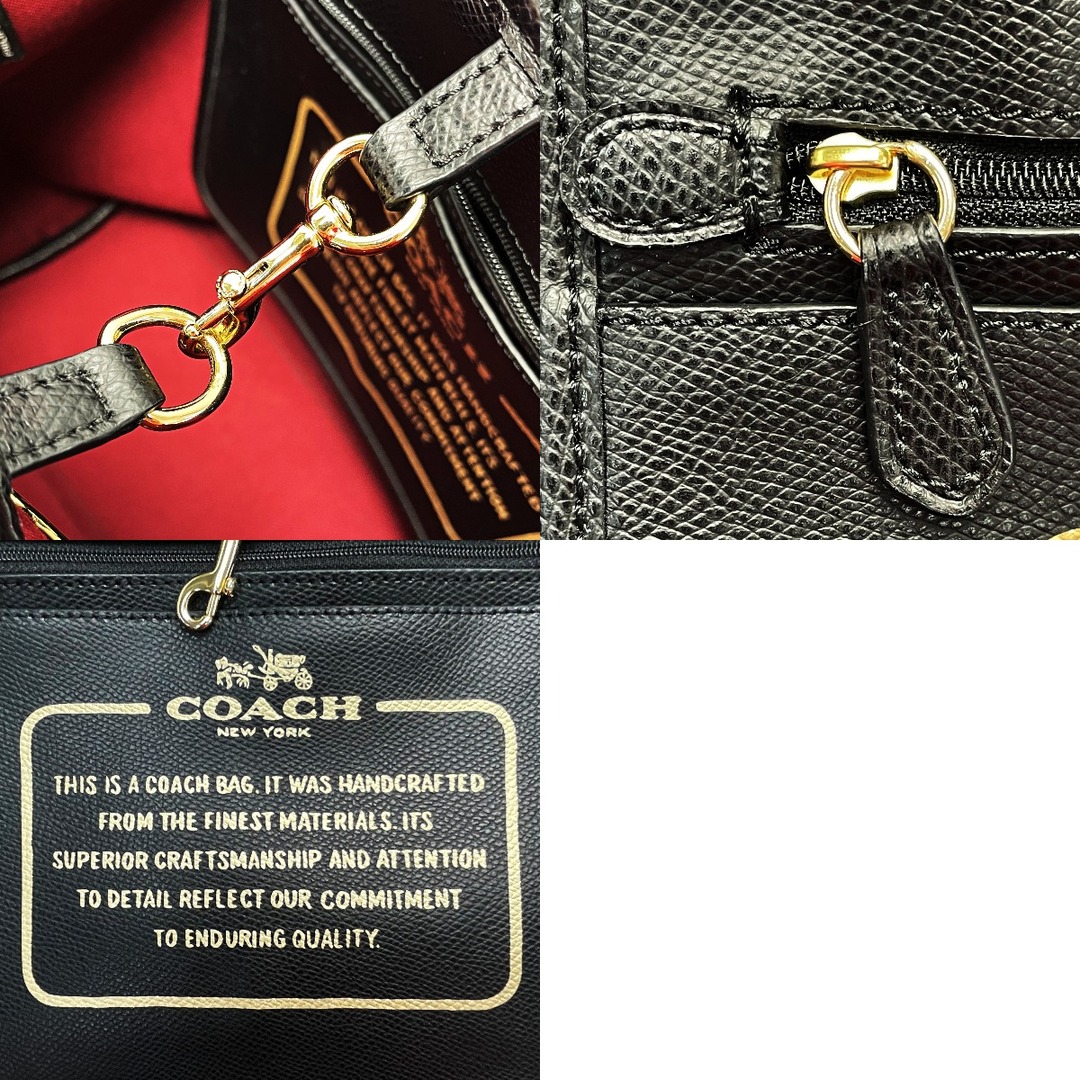 COACH シグネチャー PVC×レザー ゴールド金具 トートバッグ