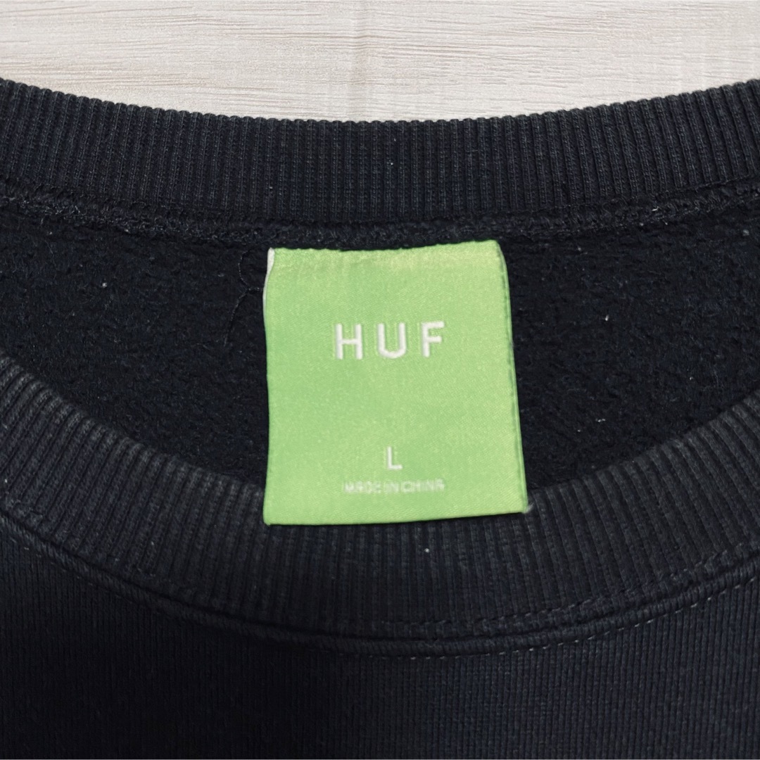 【人気デザイン】HUF ハフ　スウェット　両面プリント　ビッグロゴ　ストリート