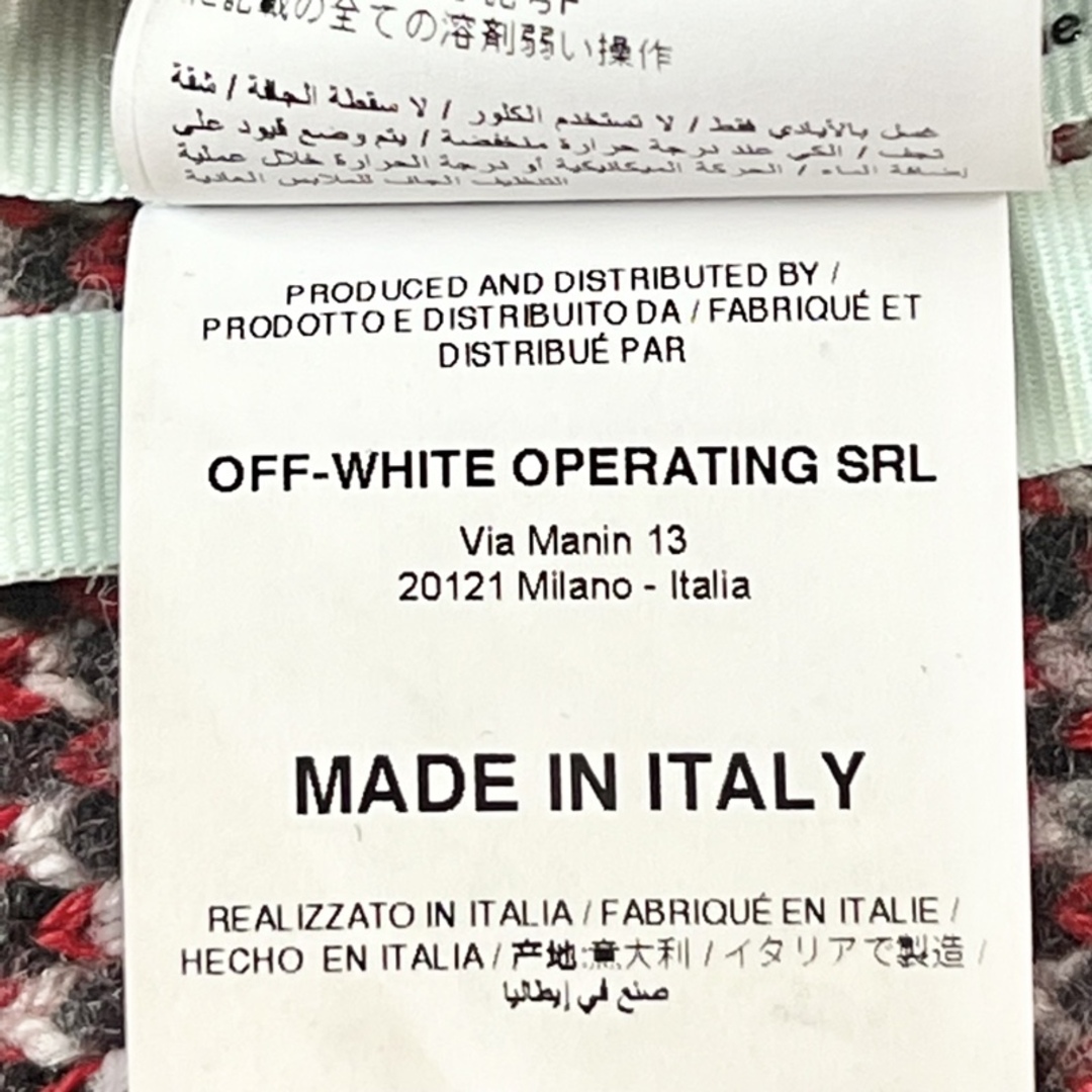 OFF-WHITE(オフホワイト)のOFF-WHITE オフホワイト KNIT WEAR ロゴ ニット ロング マフラー ブラック ホワイト 正規品 タグ付き メンズのファッション小物(マフラー)の商品写真