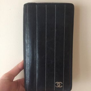 シャネル(CHANEL)の最終値下げ格安!!! 正規品 CHANEL マドモアゼル長財布 黒×シルバー(財布)