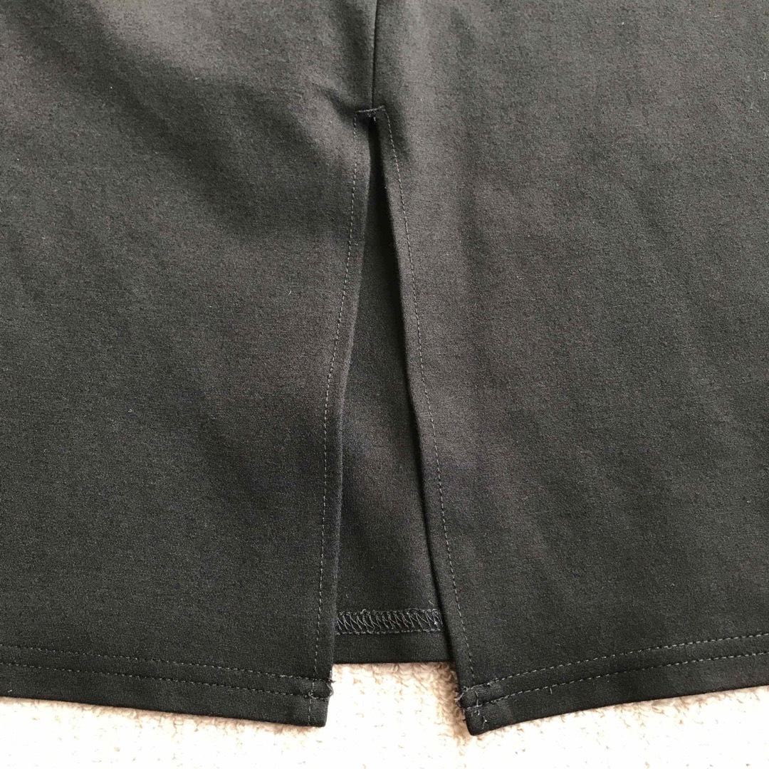 GU(ジーユー)のGU　ストレッチスウェットタイトスカート　膝下丈　ブラック　XL レディースのスカート(ロングスカート)の商品写真