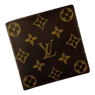 【本物保証】 箱付 ルイヴィトン LOUIS VUITTON モノグラム ポルトフォイユ マルコ 二つ折財布 M61675