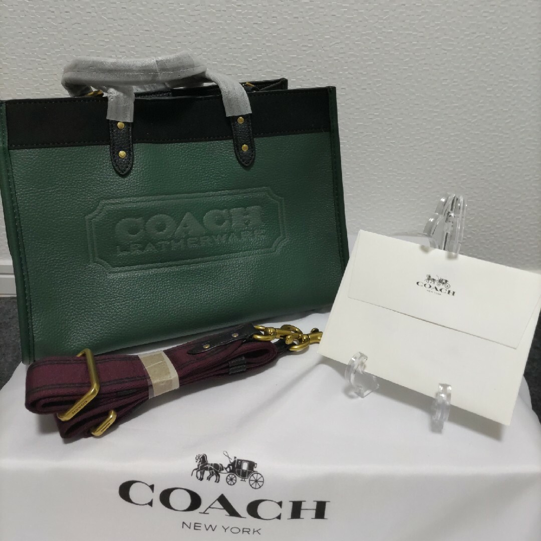 ハンドバッグCOACH コーチ トートバッグ フィールドトート カラーブロック コーチバッジ