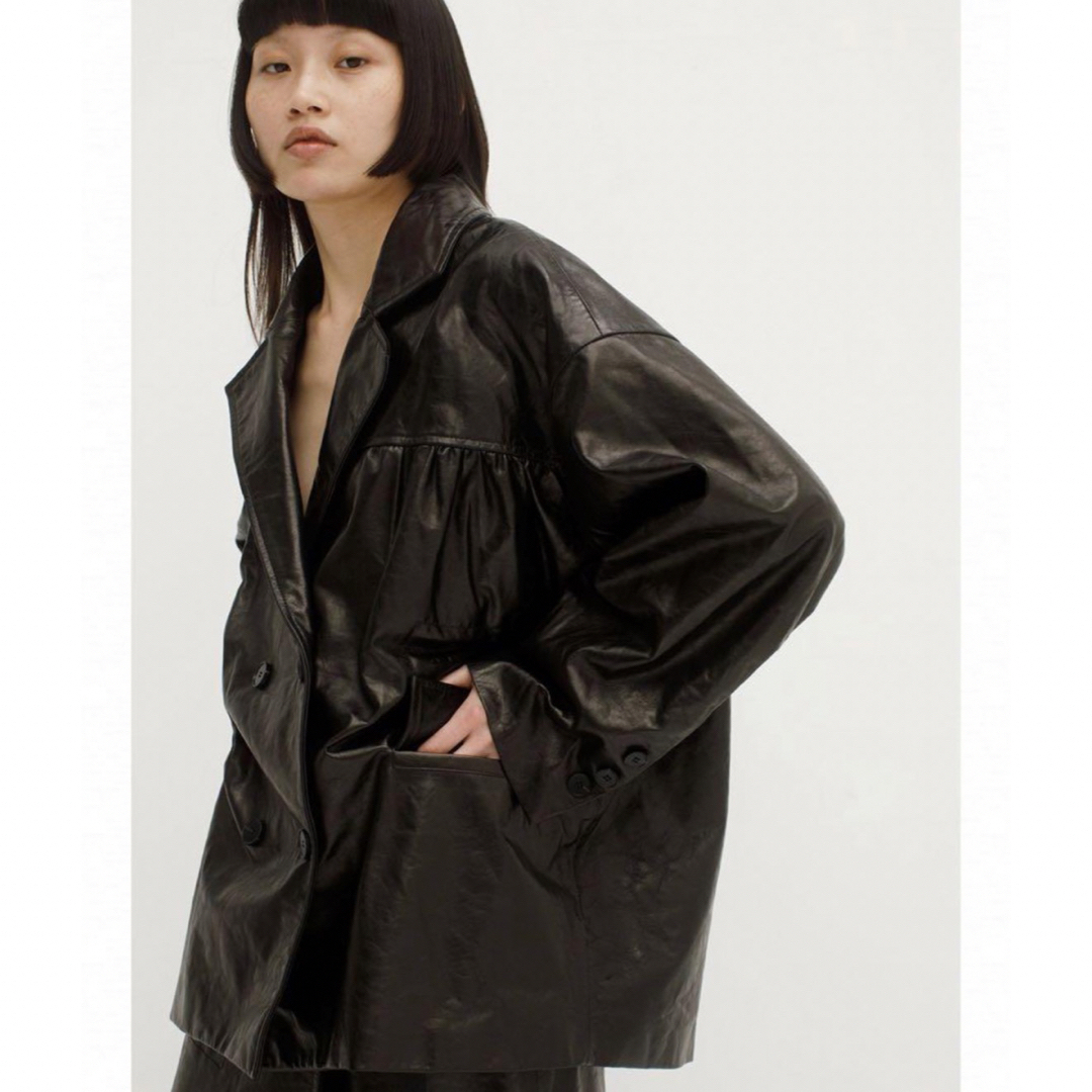 BEAUTY&YOUTH UNITED ARROWS(ビューティアンドユースユナイテッドアローズ)のLEINWANDE Pleating Leather Jacket メンズのジャケット/アウター(レザージャケット)の商品写真