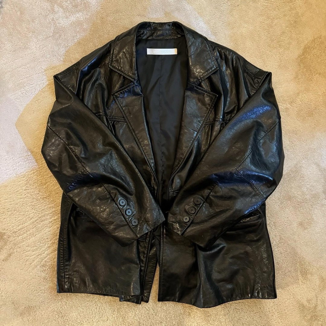 BEAUTY&YOUTH UNITED ARROWS(ビューティアンドユースユナイテッドアローズ)のLEINWANDE Pleating Leather Jacket メンズのジャケット/アウター(レザージャケット)の商品写真