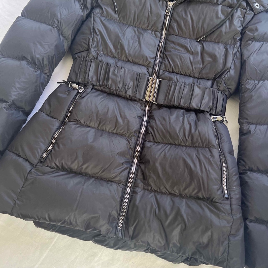 ZARA - ZARA ザラ ダウンジャケット ベルト ファー付き XS 黒の ZARA - ZARA ザラ ダウンジャケット ベルト ファー付き XS 黒の