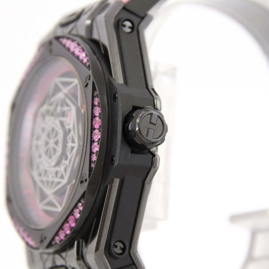 HUBLOT(ウブロ)のウブロ ビッグバンワンクリックサンブルーオールブラックピンク LIMITED 465.CS.1119.VR.1233.MXM18 セラミック 自動巻 メンズの時計(腕時計(アナログ))の商品写真