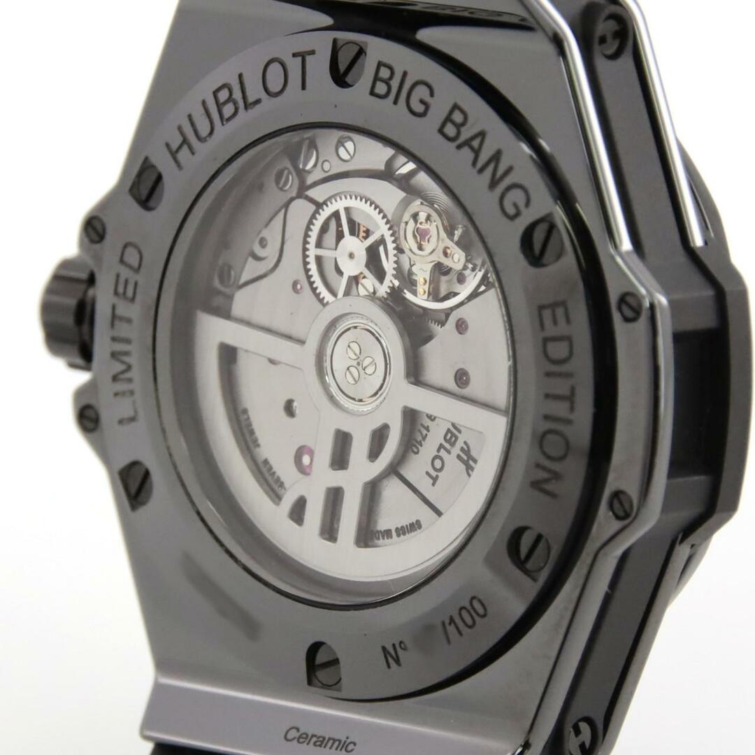 HUBLOT(ウブロ)のウブロ ビッグバンワンクリックサンブルーオールブラックピンク LIMITED 465.CS.1119.VR.1233.MXM18 セラミック 自動巻 メンズの時計(腕時計(アナログ))の商品写真