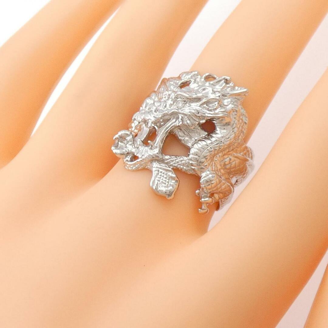 【新品】PT ドラゴン ダイヤモンド リング 0.08CT レディースのアクセサリー(リング(指輪))の商品写真