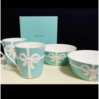 ティファニー(Tiffany & Co.)のティファニー　ブルー　リボン　マグカップ　シリアルボウル(食器)
