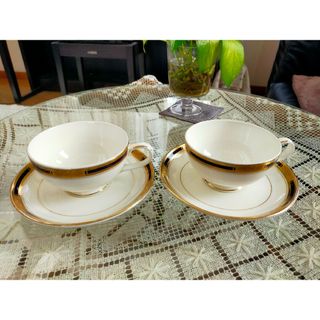 ノリタケ(Noritake)のノリタケ　ボーンチャイナ　ペアコーヒカップ(食器)