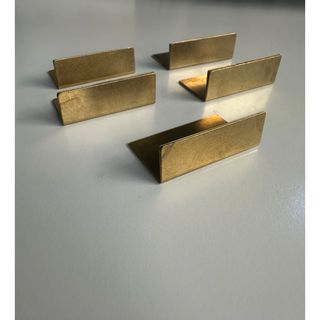 真鍮カードスタンド　ワイド　5個セット(インテリア雑貨)