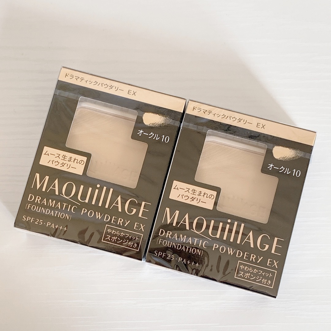MAQuillAGE(マキアージュ)のマキアージュ ドラマティックパウダリー EX  オークル10 レフィル 2個 コスメ/美容のベースメイク/化粧品(ファンデーション)の商品写真