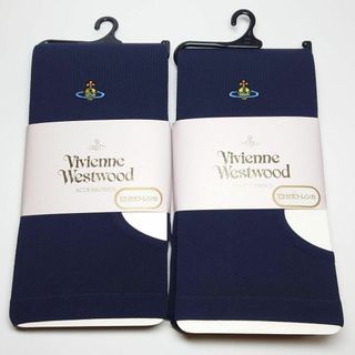 ヴィヴィアンウエストウッド(Vivienne Westwood)の【新品タグ付き】ヴィヴィアンウエストウッド 13分丈トレンカ2足 M～L ネイビ(レギンス/スパッツ)