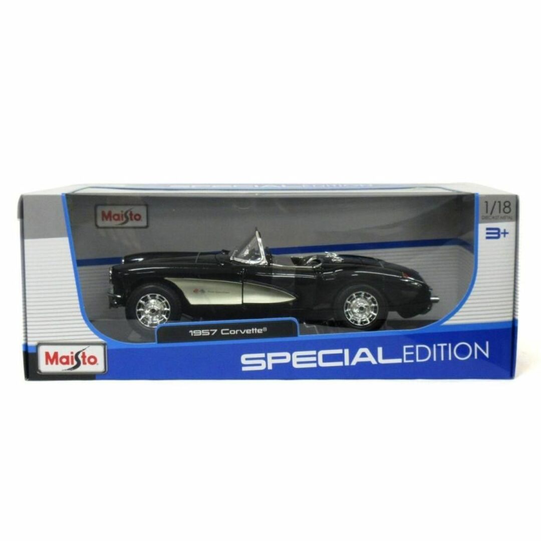 ミニカー 1957 シボレーコルベット ブラック 車 コレクション ギフト プレ