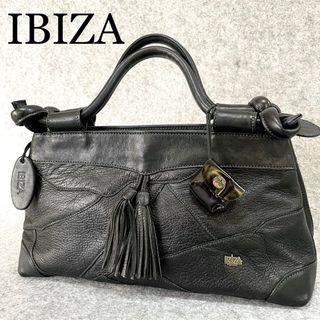 イビザ(IBIZA)のIBIZA イビザ　ハンドバッグ　オールレザー　パッチワーク　シボ革　タッセル(ハンドバッグ)