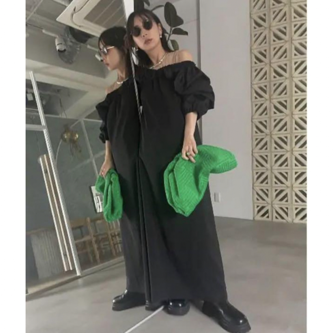 未使用タグ付き VOLUME BUSTIER LAYERED DRESS