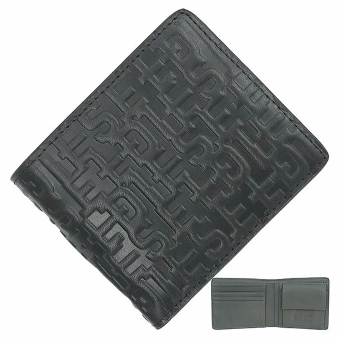 DIESEL - ディーゼル 二つ折り財布 ロゴ メンズ ユニセックス ブラック
