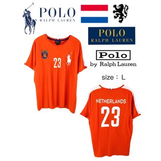 ポロラルフローレン(POLO RALPH LAUREN)のPOLO RALPH LAUREN　オランダ　Tシャツ　L　オレンジ　USA古着(Tシャツ/カットソー(半袖/袖なし))