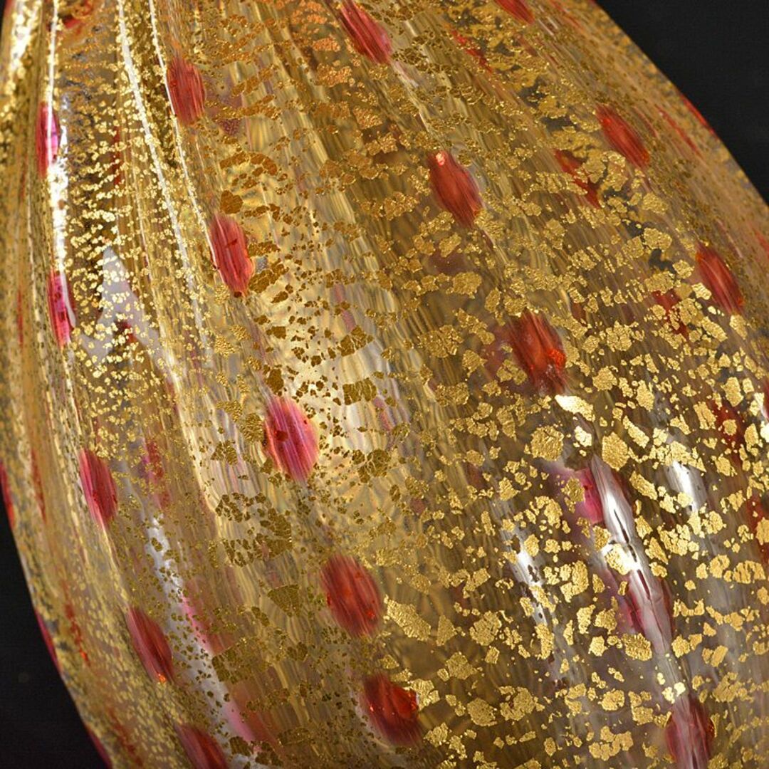 沸騰ブラドン 在銘 徳利 金彩 工芸ガラス 箱付 ガラス R6571 V 工芸品