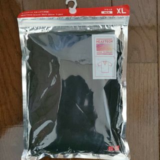 ユニクロ(UNIQLO)のユニクロ ヒートテック メンズ Vネック 半袖 インナー XL ブラック(その他)