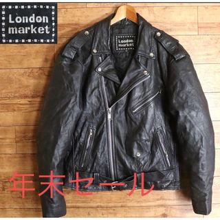 【ヴィンテージ】UK製London market　ダブルライダースライダース