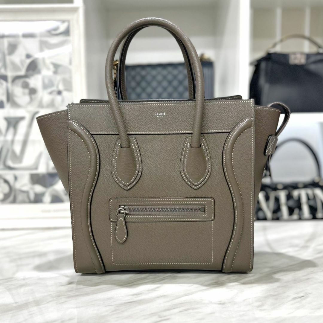 celine(セリーヌ)のセリーヌ　ラゲージ　スリ　マイクロ　レザー　ハンドバッグ　2019年　美品☆ レディースのバッグ(ハンドバッグ)の商品写真