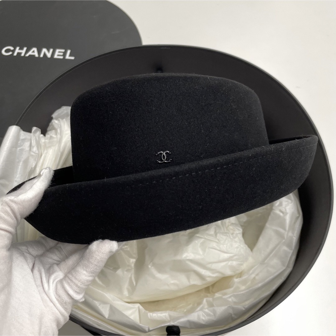 CHANEL(シャネル)のCHANEL　シャネル　ハット　帽子　ラビット　ラパン　コットン　ブラック レディースの帽子(ハット)の商品写真