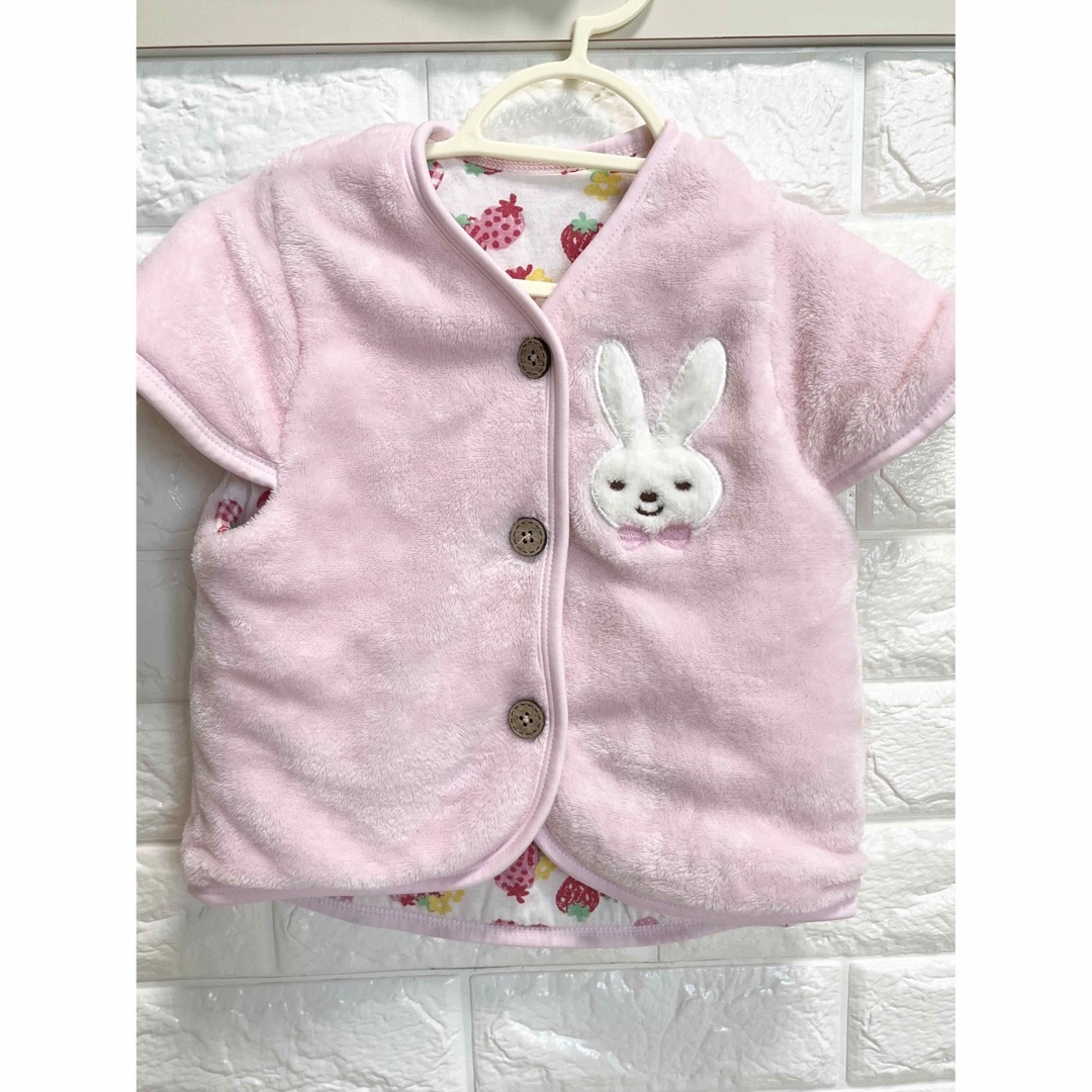 ふわふわ　うさぎガウン　80〜100㎝ キッズ/ベビー/マタニティのキッズ服女の子用(90cm~)(その他)の商品写真