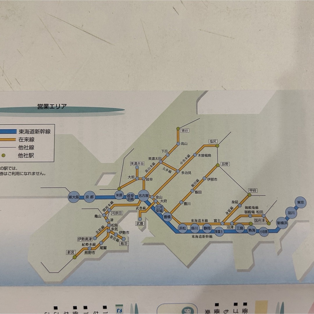 JR(ジェイアール)のJR東海　東海道新幹線　3枚綴り チケットの優待券/割引券(その他)の商品写真