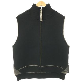 AMBERGLEAM アンバーグリーム 23AW Fringe Vest Sweater フリンジベストニットセーター  ブラック F(ニット/セーター)