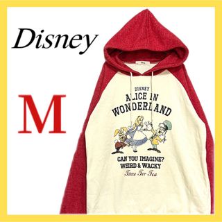 ディズニー(Disney)のDisney ディズニー 不思議な国のアリス 裏起毛 パーカー M 暖か 上着 (パーカー)