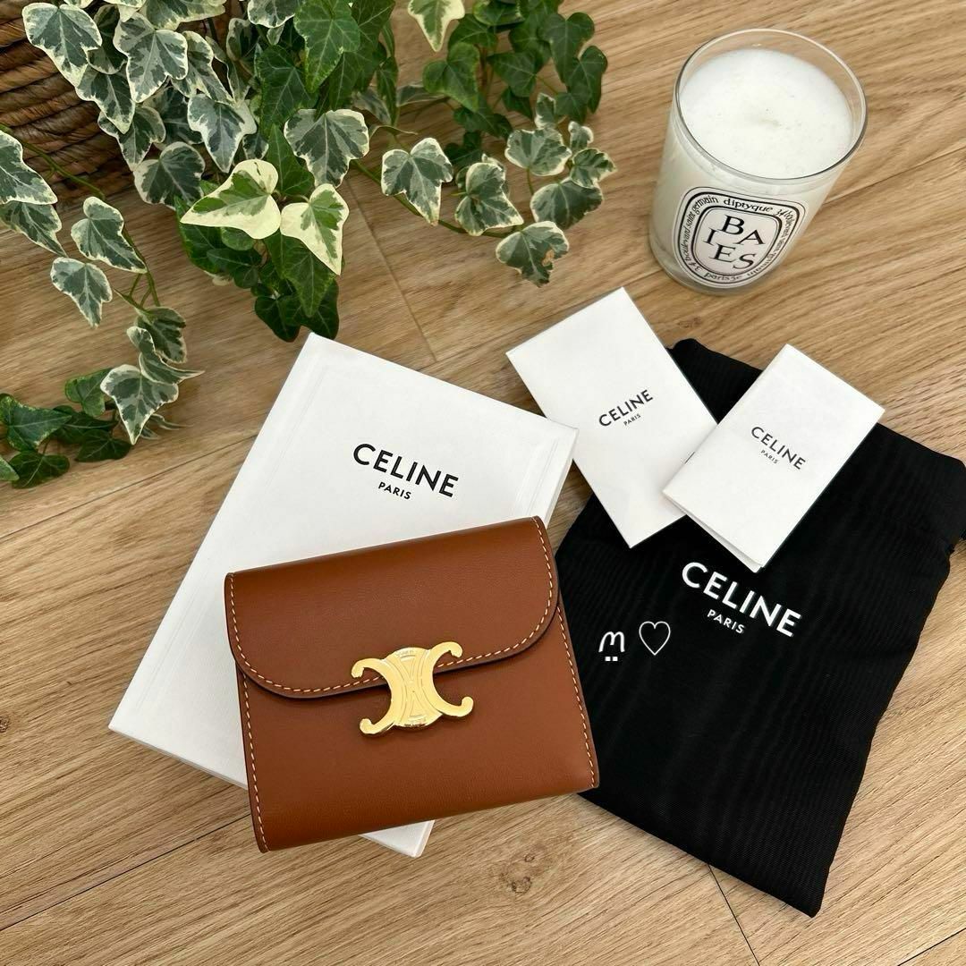 celine - CELINE セリーヌ スモールトリオンフウォレット 三つ折り財布