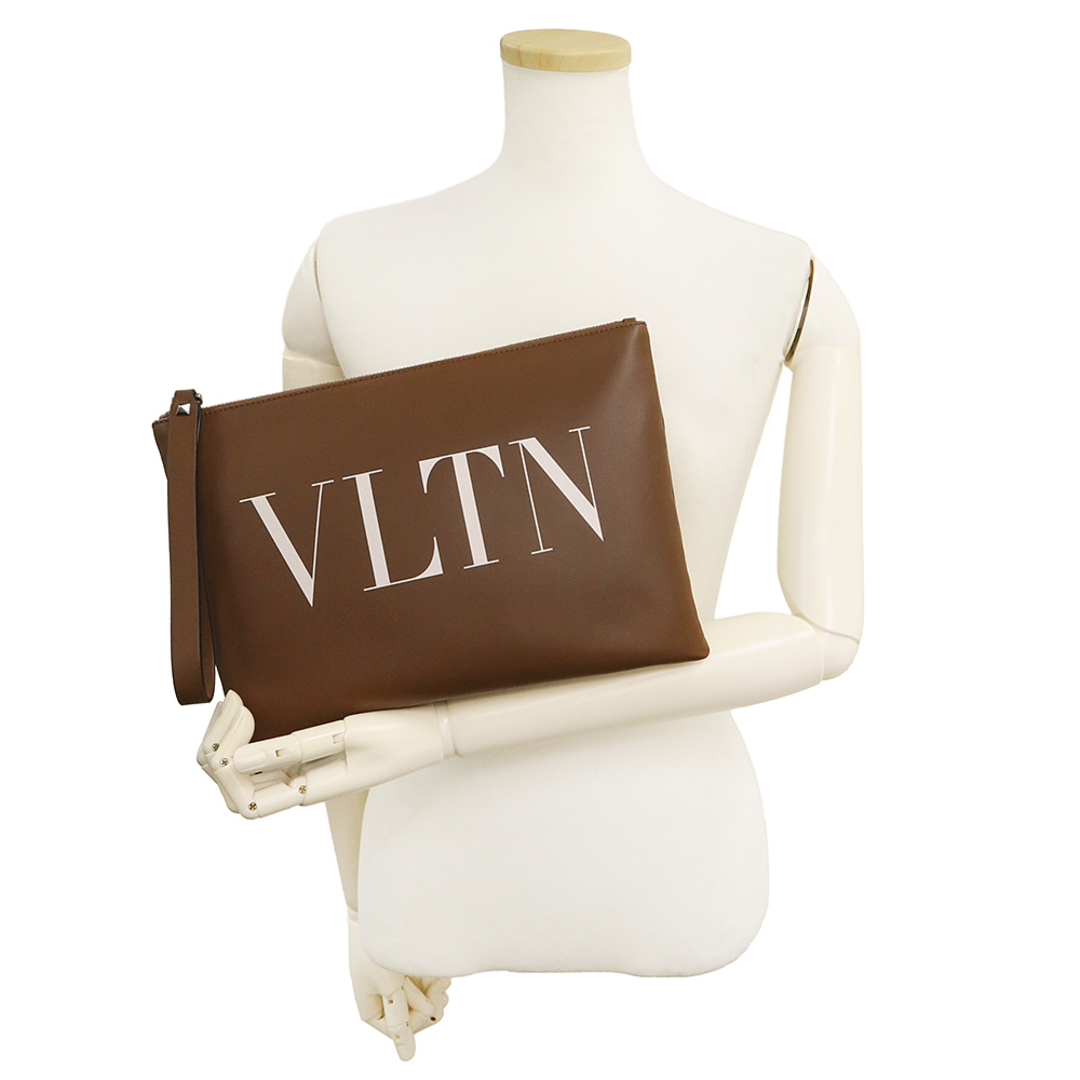VALENTINO - ヴァレンティノ VLTN ロゴ ポーチ クラッチバッグ カーフ