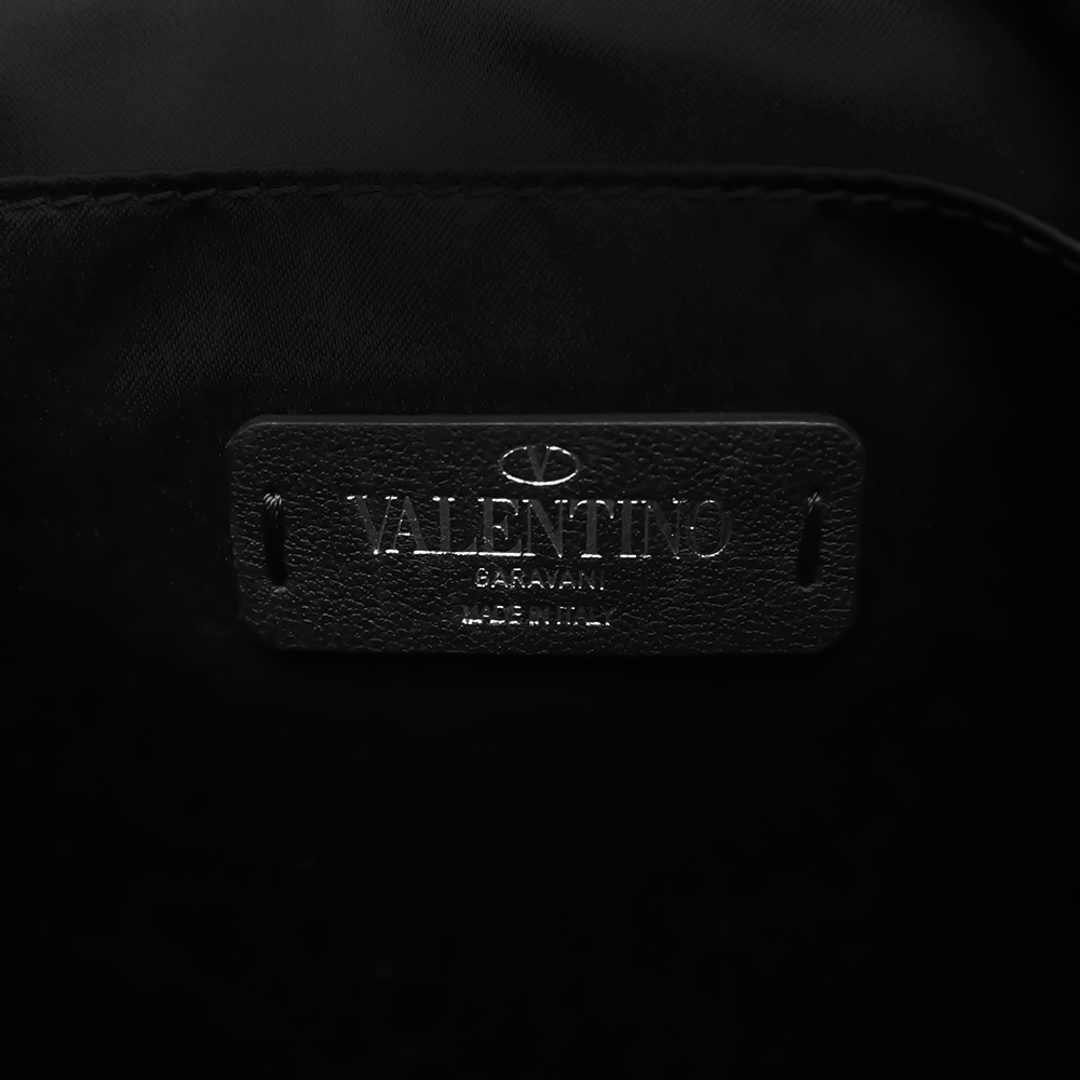 VALENTINO - ヴァレンティノ VLTN ロゴ ポーチ クラッチバッグ カーフ