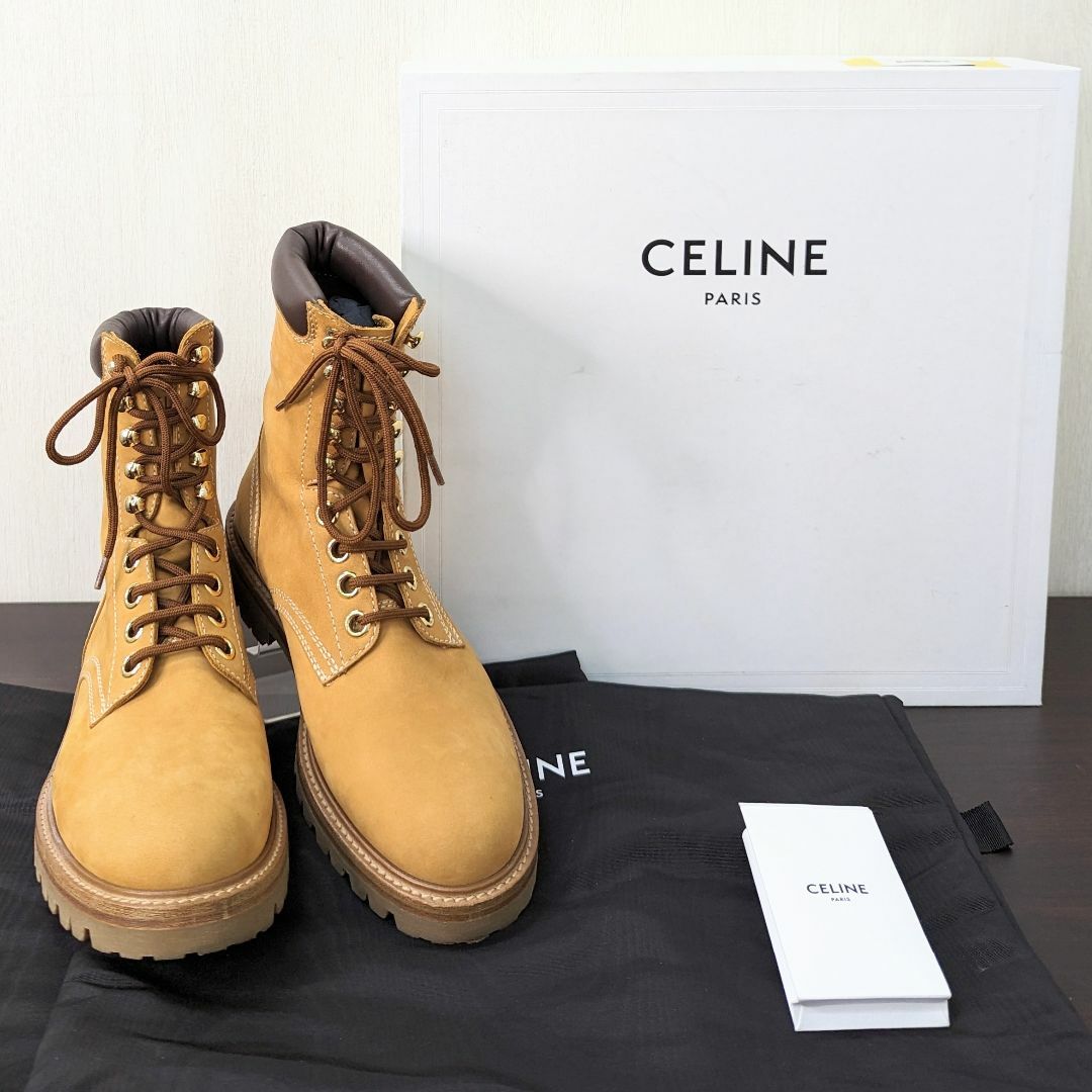 celine(セリーヌ)のセリーヌ ブーツ レースアップ 40サイズ / 約26cm メンズ ヌバック メンズの靴/シューズ(ブーツ)の商品写真