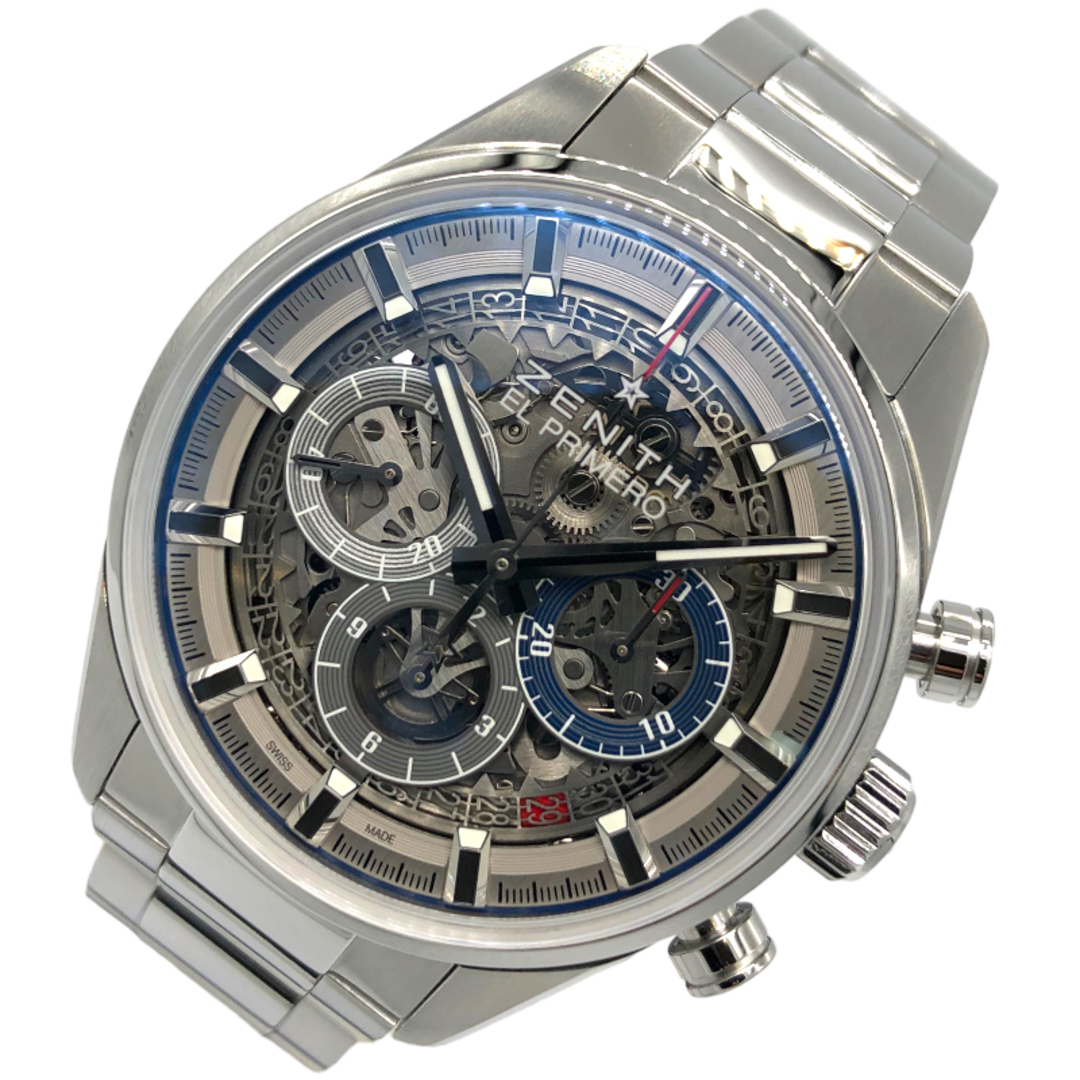 ゼニス ZENITH クロノマスター エルプリメロ フルオープン 03.2153.400/78.M2150 シルバー SS メンズ 腕時計