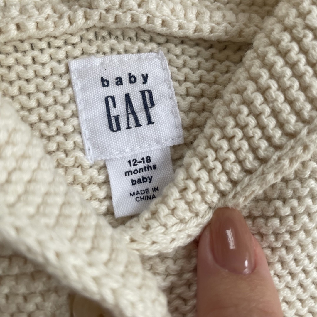 babyGAP(ベビーギャップ)の【年内処分】babyGAP ブラナンベアガーターセーター 12-18months キッズ/ベビー/マタニティのベビー服(~85cm)(ニット/セーター)の商品写真