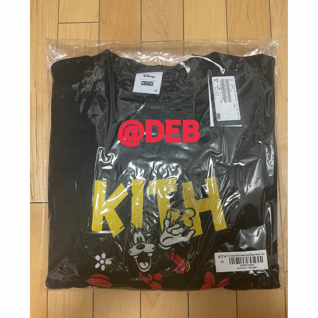 Disney Kith Mickey Crewneck Black XLサイズスウェット